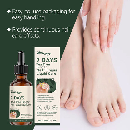 Nail Fungus Treatment Liquid Repair Damaged Foot Strengthen Cuticle Nourishing Tea Tree Ginger Anti Infection Nail Care Solution
