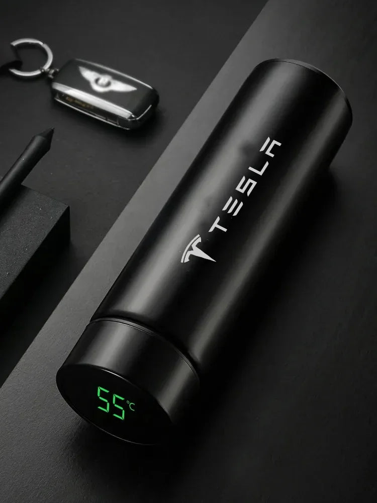 Car 500ml Intelligent Temperature Display Insulating Cup For Tesla Model 3 Model Y Model S Model X Auto Interior Accessories