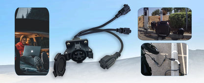 Type 1 SAE J1772 to Socket NEMA 5-15 AC 220V Charger Station Discharger Connector Adapter EVSE Plug for RV Camper Electric Scoot
