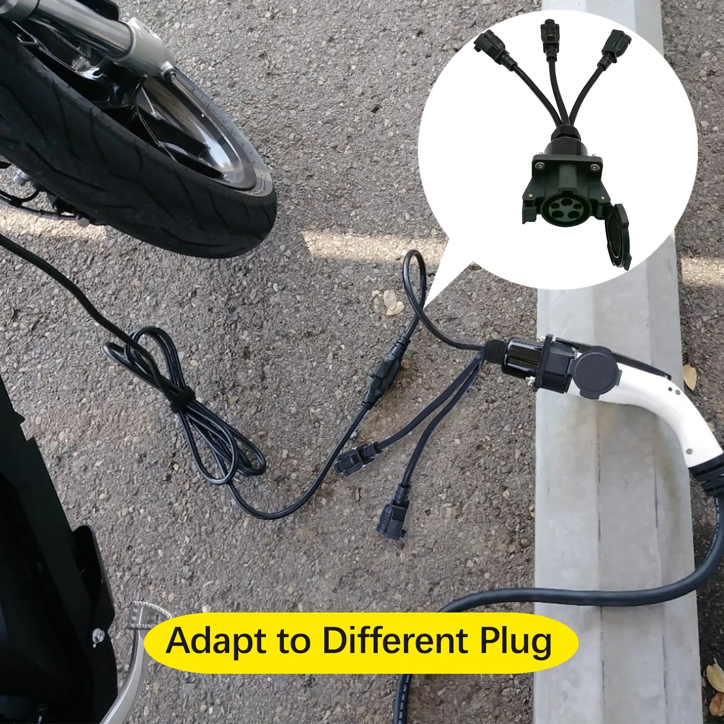 Type 1 SAE J1772 to Socket NEMA 5-15 AC 220V Charger Station Discharger Connector Adapter EVSE Plug for RV Camper Electric Scoot