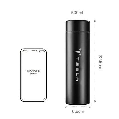 Car 500ml Intelligent Temperature Display Insulating Cup For Tesla Model 3 Model Y Model S Model X Auto Interior Accessories