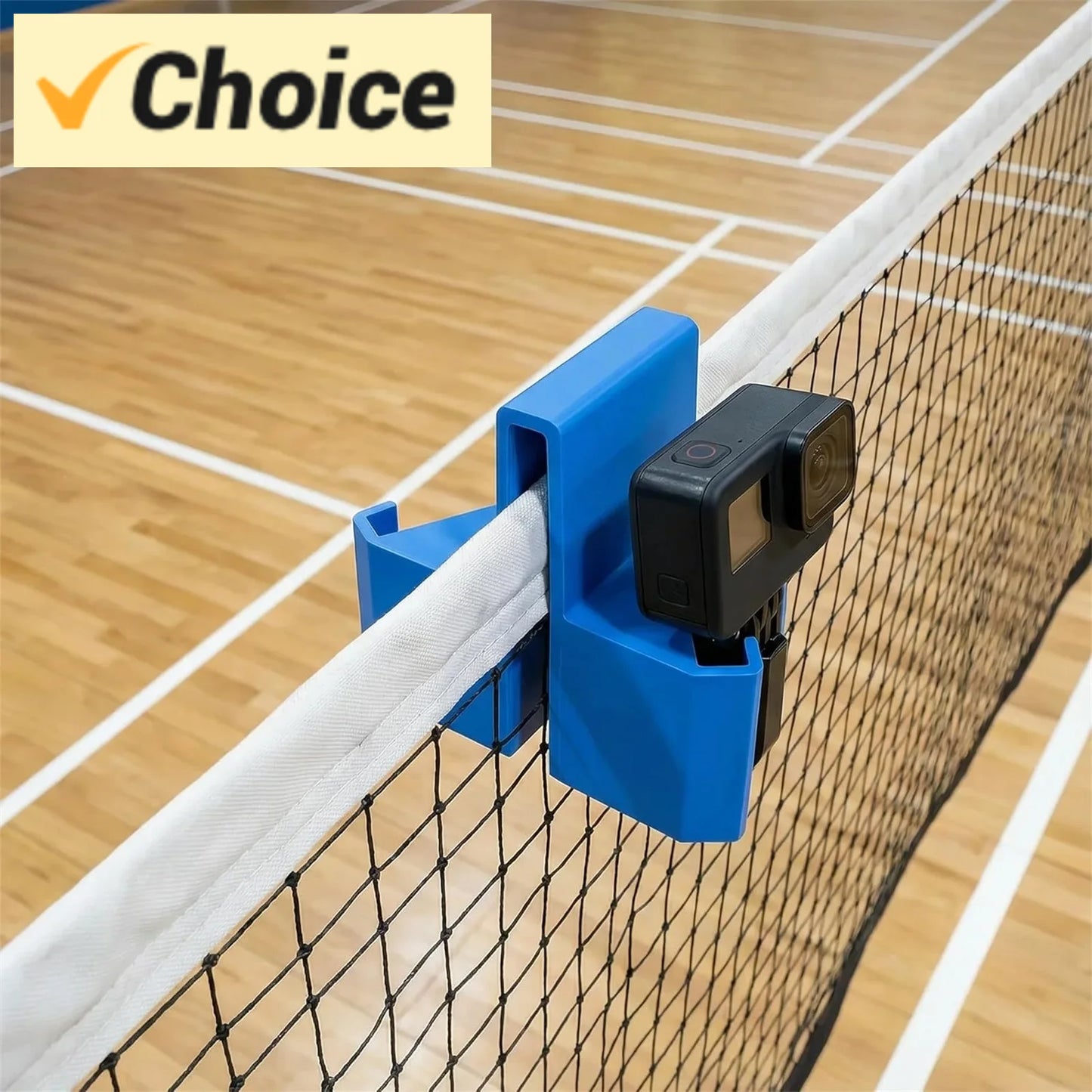 Secure Tennis Net Mount for Recording & Streaming - Heavy-Duty Clip Holder Attaches to Net Post or Fence, Perfect Hands-Free