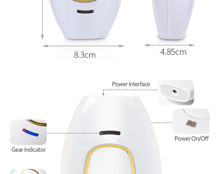 Body Bikini IPL 500,000 Flash Depilator Pulses Permanent Laser Epilator Painless For Women Hair Removal Home Use Devices