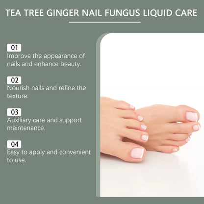 Nail Fungus Treatment Liquid Repair Damaged Foot Strengthen Cuticle Nourishing Tea Tree Ginger Anti Infection Nail Care Solution