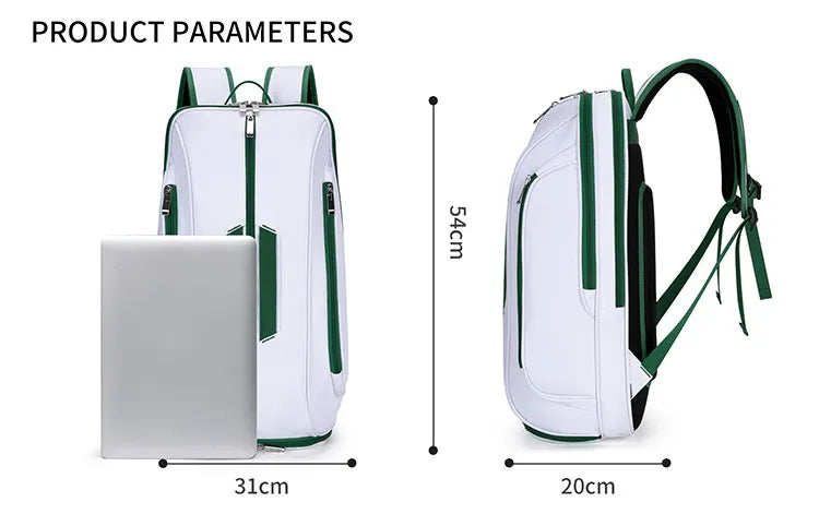 Tennis Backpack For Sport Convertible Padel Badminton Squash Pickleball Bag With Shoe Compartment, Laptop Sleeve,Fence Hook