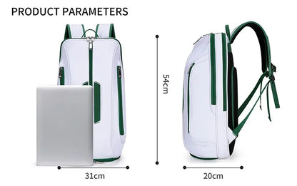 Tennis Backpack For Sport Convertible Padel Badminton Squash Pickleball Bag With Shoe Compartment, Laptop Sleeve,Fence Hook