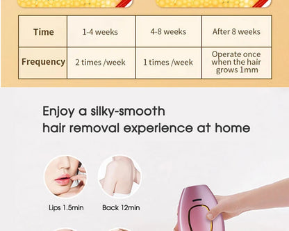 Body Bikini IPL 500,000 Flash Depilator Pulses Permanent Laser Epilator Painless For Women Hair Removal Home Use Devices