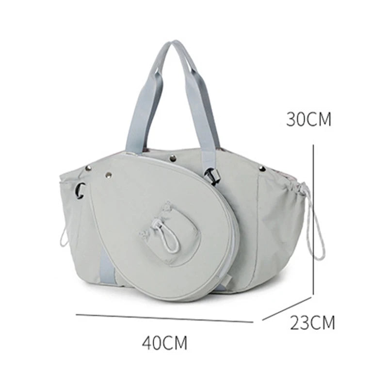 Detachable Tennis & Badminton Bag  Large Capacity Sports Duffel, Waterproof Shoulder Gym Bag for Outdoor, Travel, Fitness