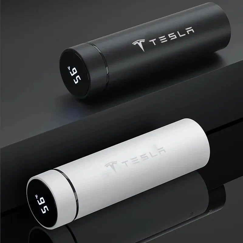 Car 500ml Intelligent Temperature Display Insulating Cup For Tesla Model 3 Model Y Model S Model X Auto Interior Accessories