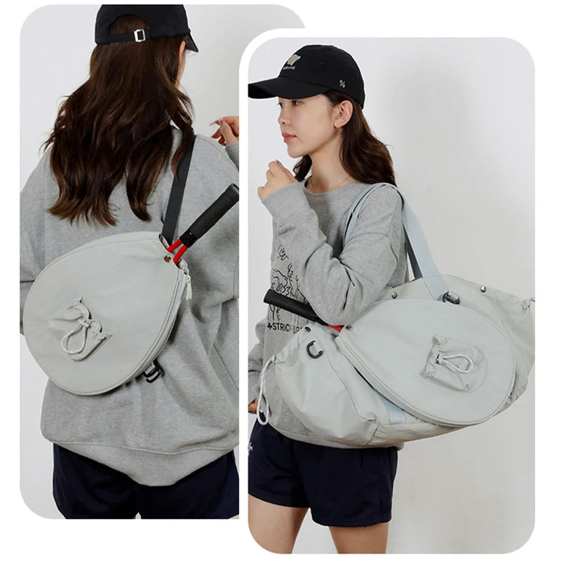 Detachable Tennis & Badminton Bag  Large Capacity Sports Duffel, Waterproof Shoulder Gym Bag for Outdoor, Travel, Fitness