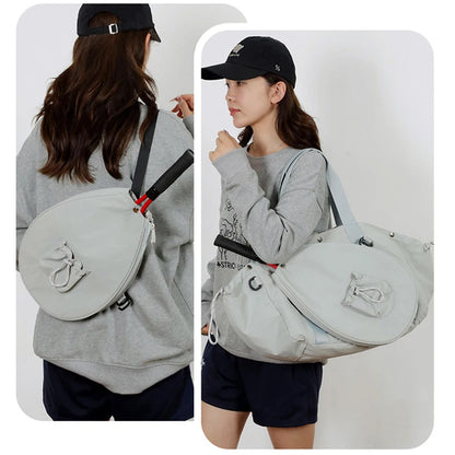Detachable Tennis & Badminton Bag  Large Capacity Sports Duffel, Waterproof Shoulder Gym Bag for Outdoor, Travel, Fitness