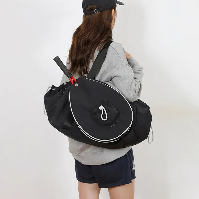 Detachable Tennis & Badminton Bag  Large Capacity Sports Duffel, Waterproof Shoulder Gym Bag for Outdoor, Travel, Fitness
