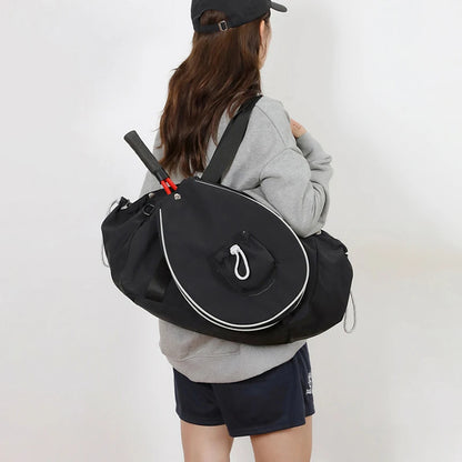 Detachable Tennis & Badminton Bag  Large Capacity Sports Duffel, Waterproof Shoulder Gym Bag for Outdoor, Travel, Fitness
