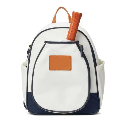 Stylish Quilted Tennis Bag for Women Large Capacity Racket Backpack Water-resistant Sport Crossbody Bag Training Travel
