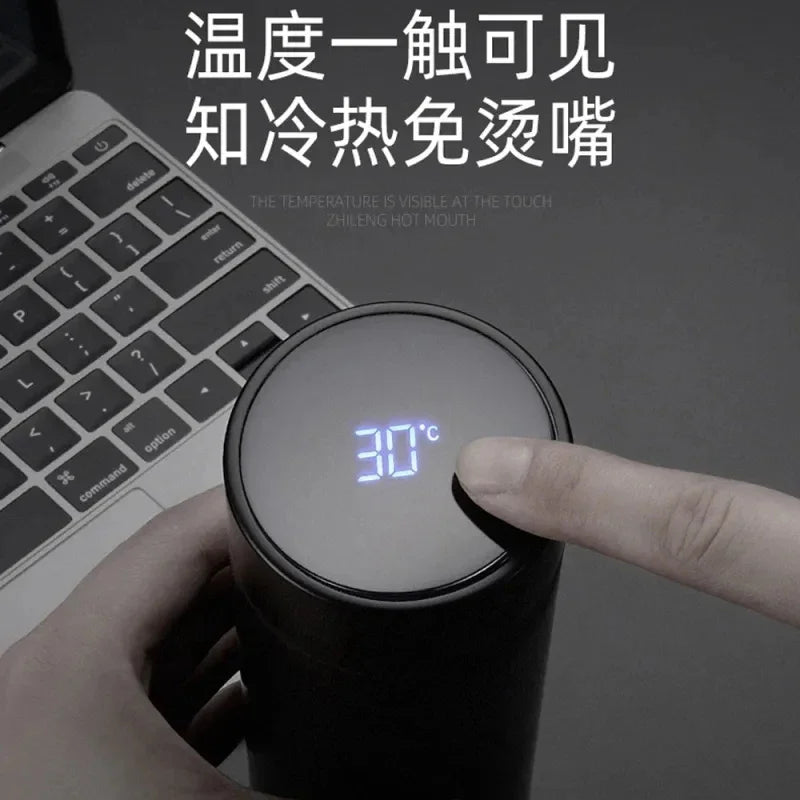 Car 500ml Intelligent Temperature Display Insulating Cup For Tesla Model 3 Model Y Model S Model X Auto Interior Accessories
