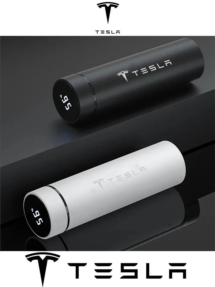 Car 500ml Intelligent Temperature Display Insulating Cup For Tesla Model 3 Model Y Model S Model X Auto Interior Accessories