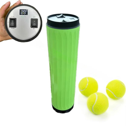 The second generation of 3-ball containers The first electric tennis/paddle ball pressurizer